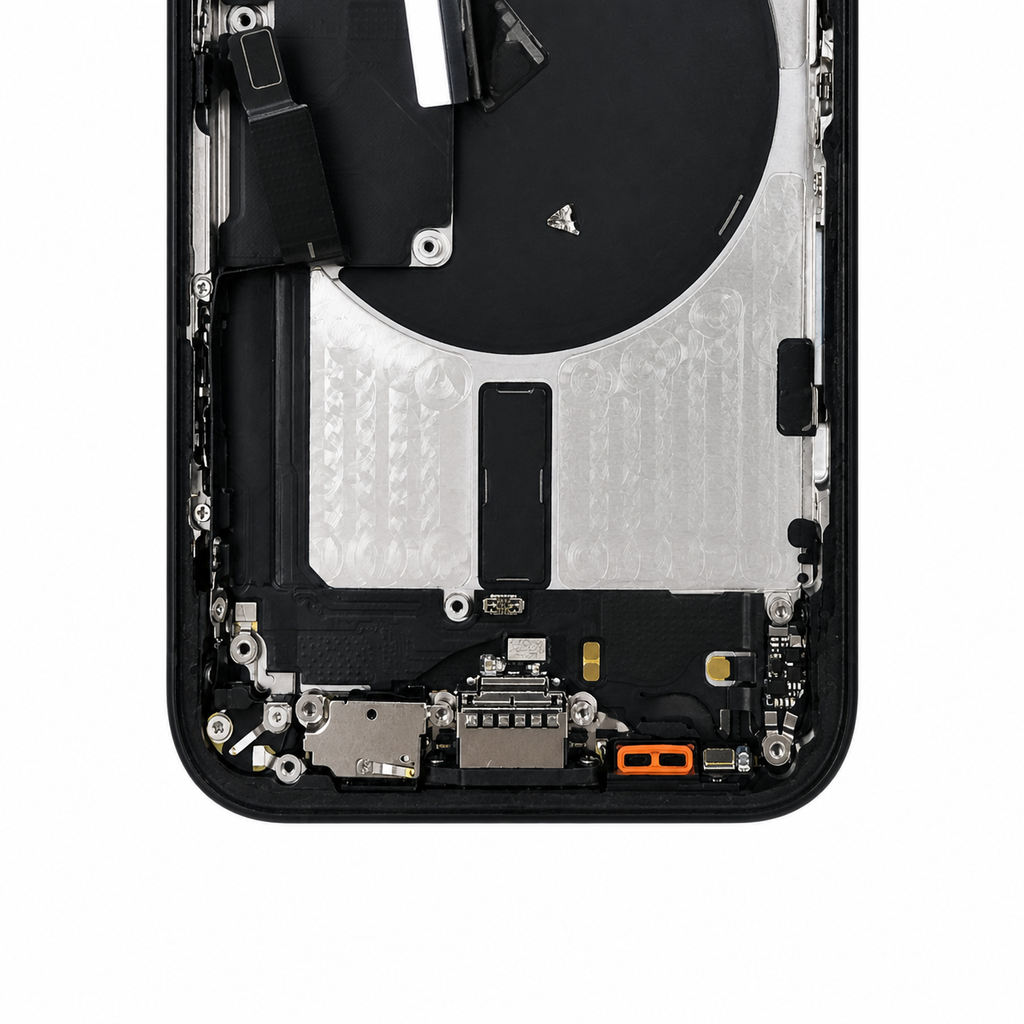 Genuine Used OEM Apple Back Housing W/ Small Parts Compatible For iPhone 15 Pro