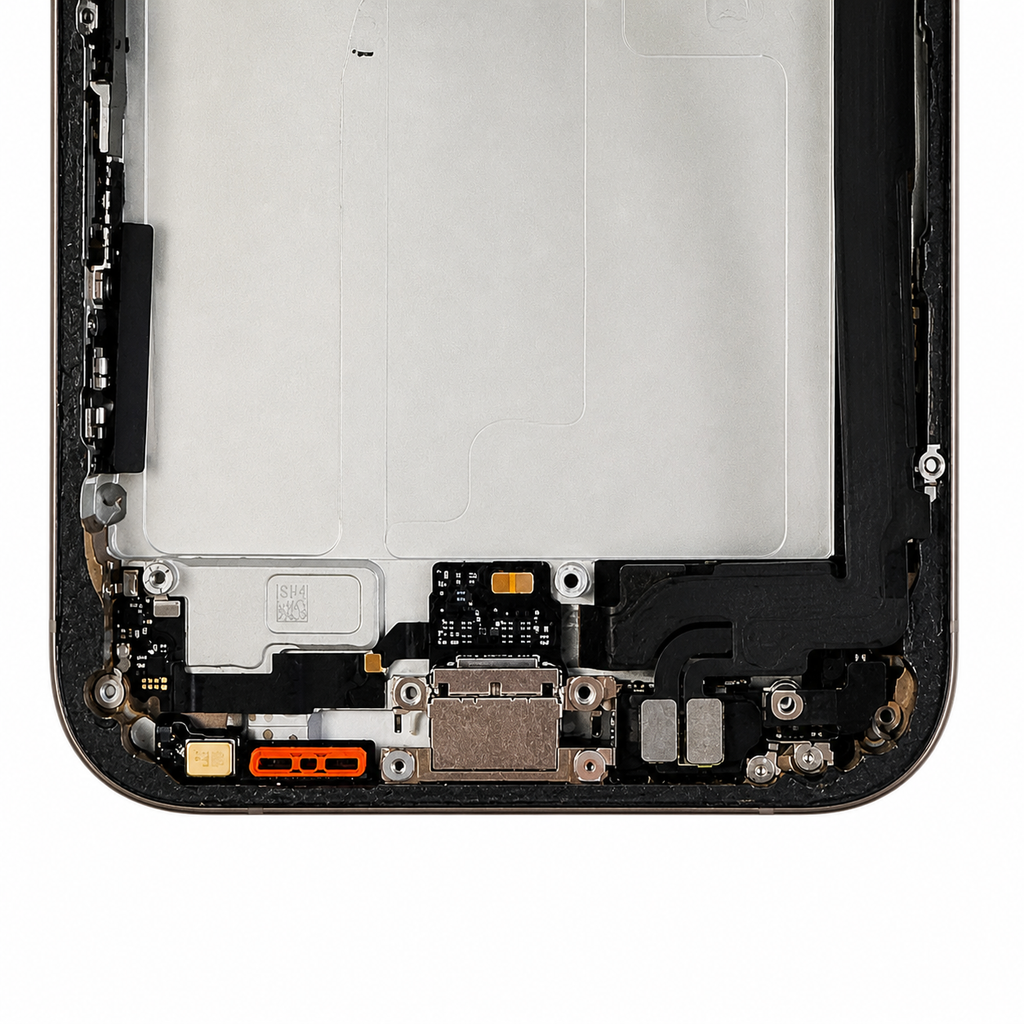 Genuine Apple Used OEM Pull – Mid-Frame Housing w/ Small Parts for iPhone 16 Pro Max