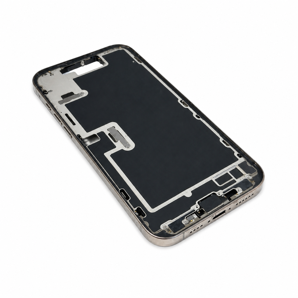 Genuine OEM Used Mid-Frame Housing W/ Charging Port Flex & Small Parts for iPhone 16 Pro Max 