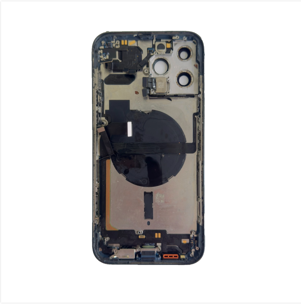 100% Original Apple iPhone 13 Pro Max Back Housing – Sierra Blue w/ Small Parts, Grade B+ (Non Aftermarket)