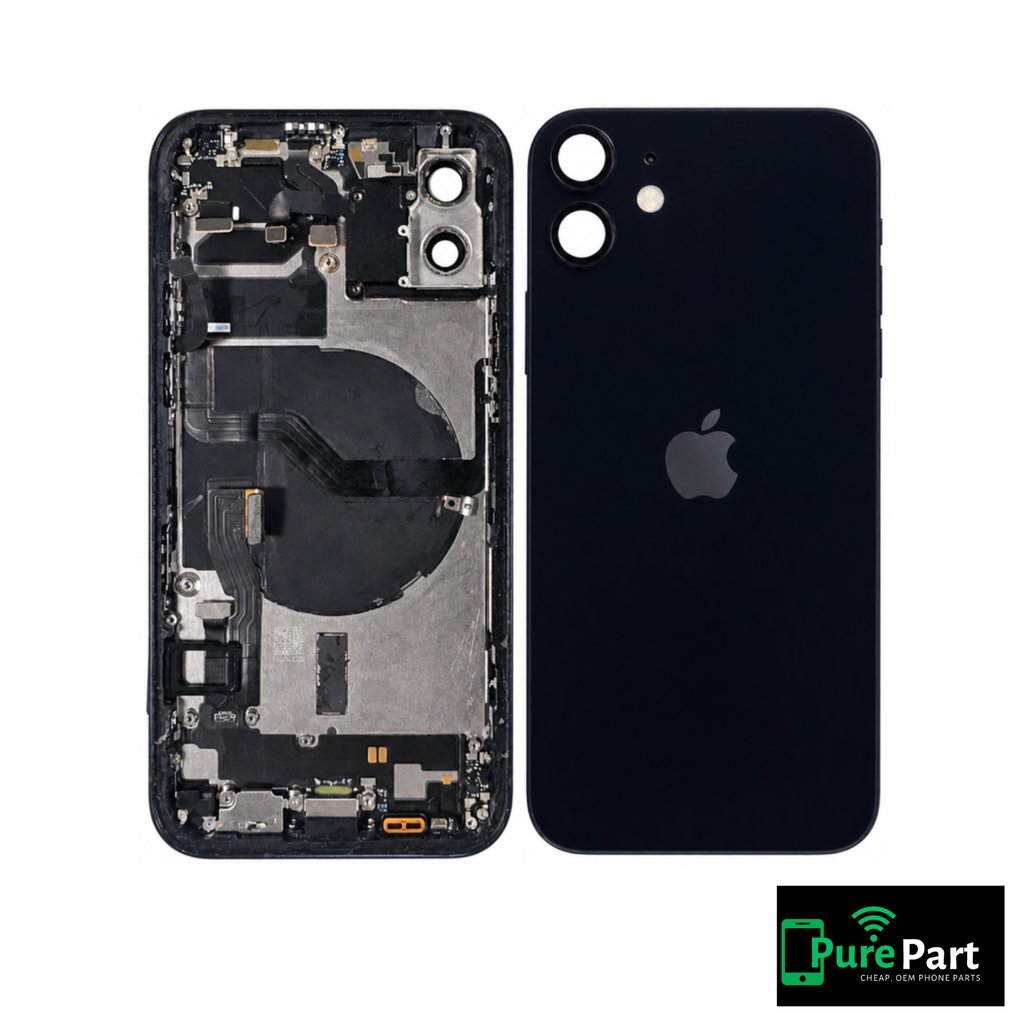 iPhone 12 Back Housing Replacement w/Small Parts | Genuine Used OEM Apple | Grade B+ | Non-Aftermarket