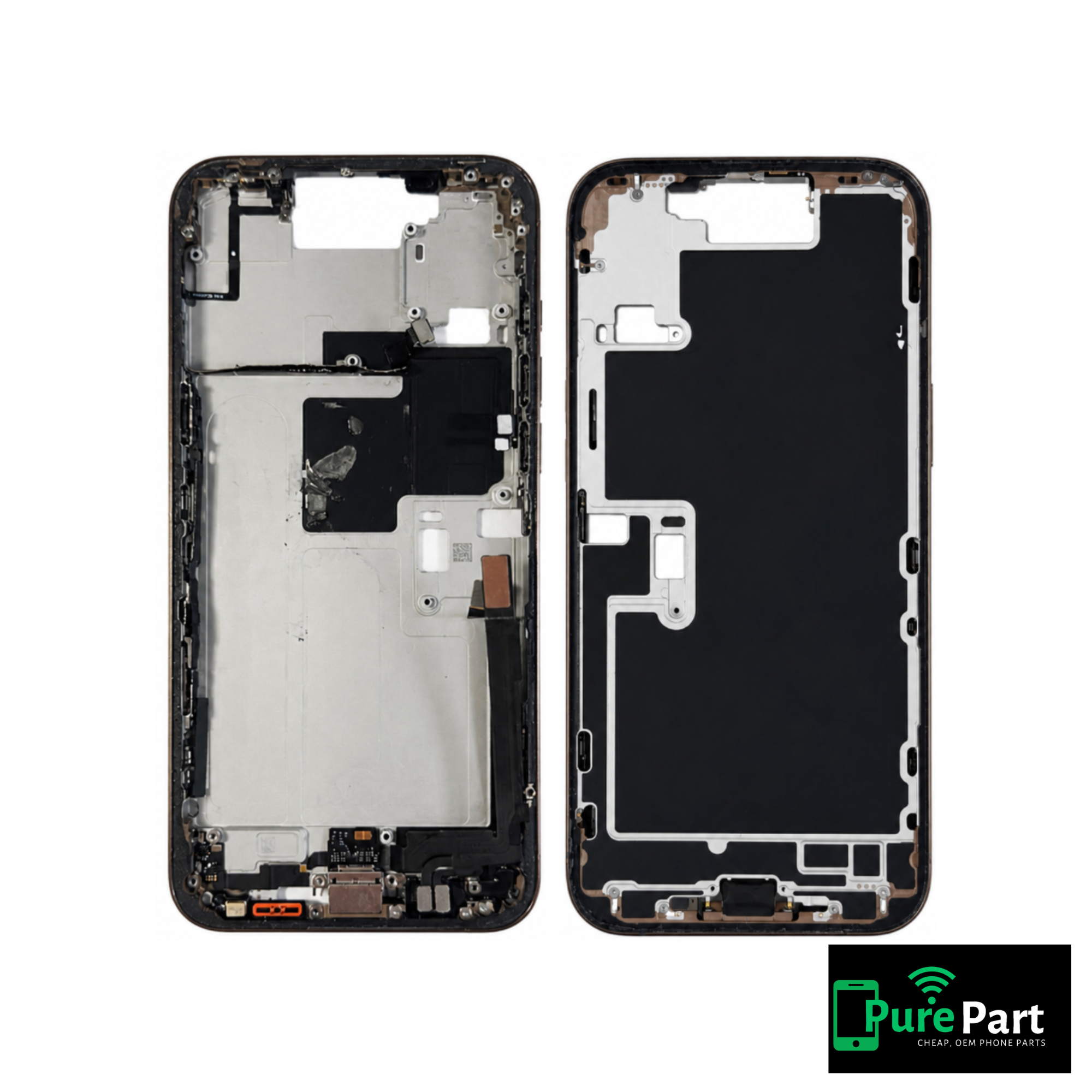 iPhone 16 Pro Max Mid-Frame Housing w/ Small Parts | US Version | Desert Titanium | Genuine Used OEM Apple | Grade B+ | Non-Aftermarket
