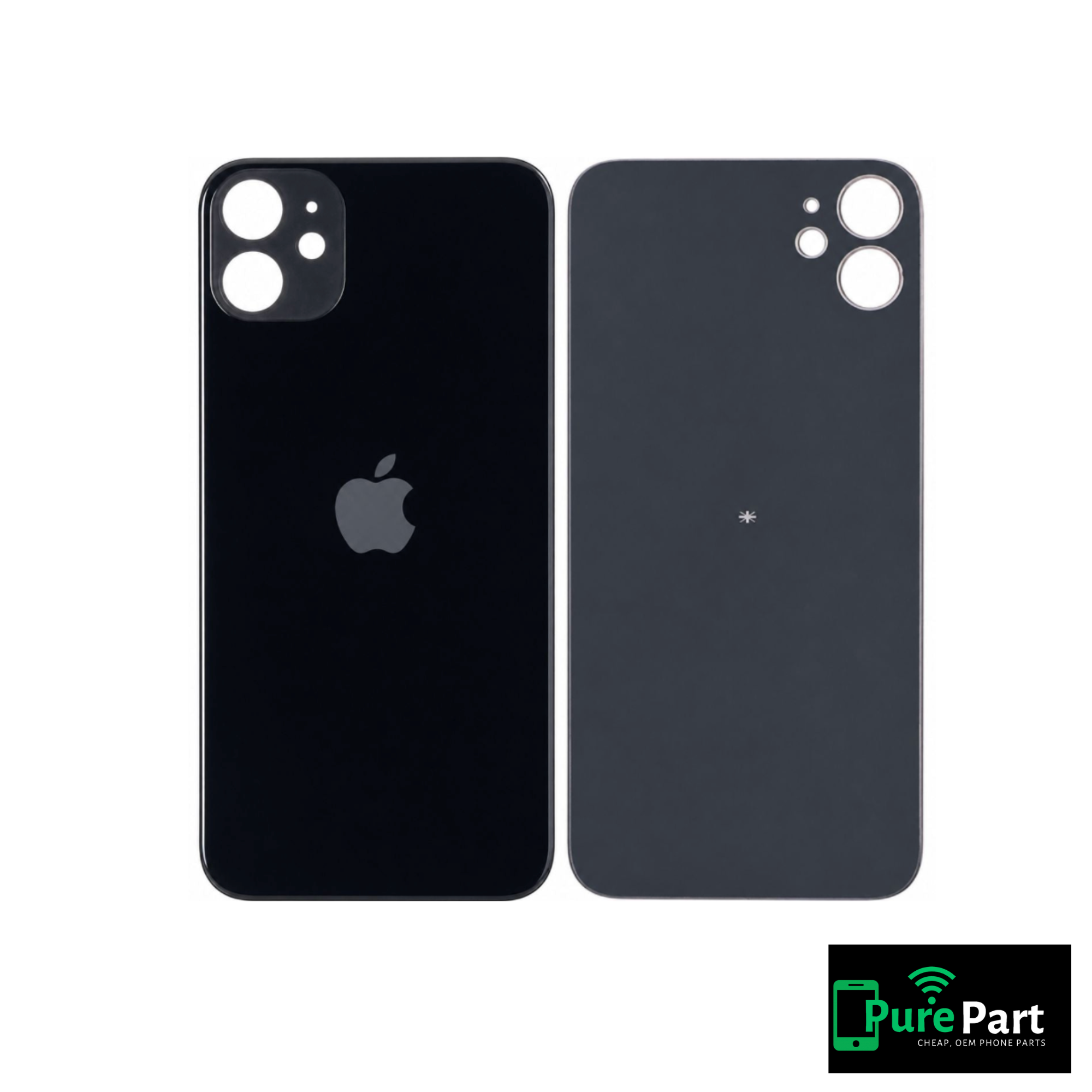 iPhone 11 Back Glass Replacement | With Logo / No Adhesive / Large Camera Hole | Purple | Aftermarket
